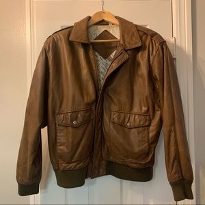 Preston & York Leather Brown Bomber “FLy HiGh”